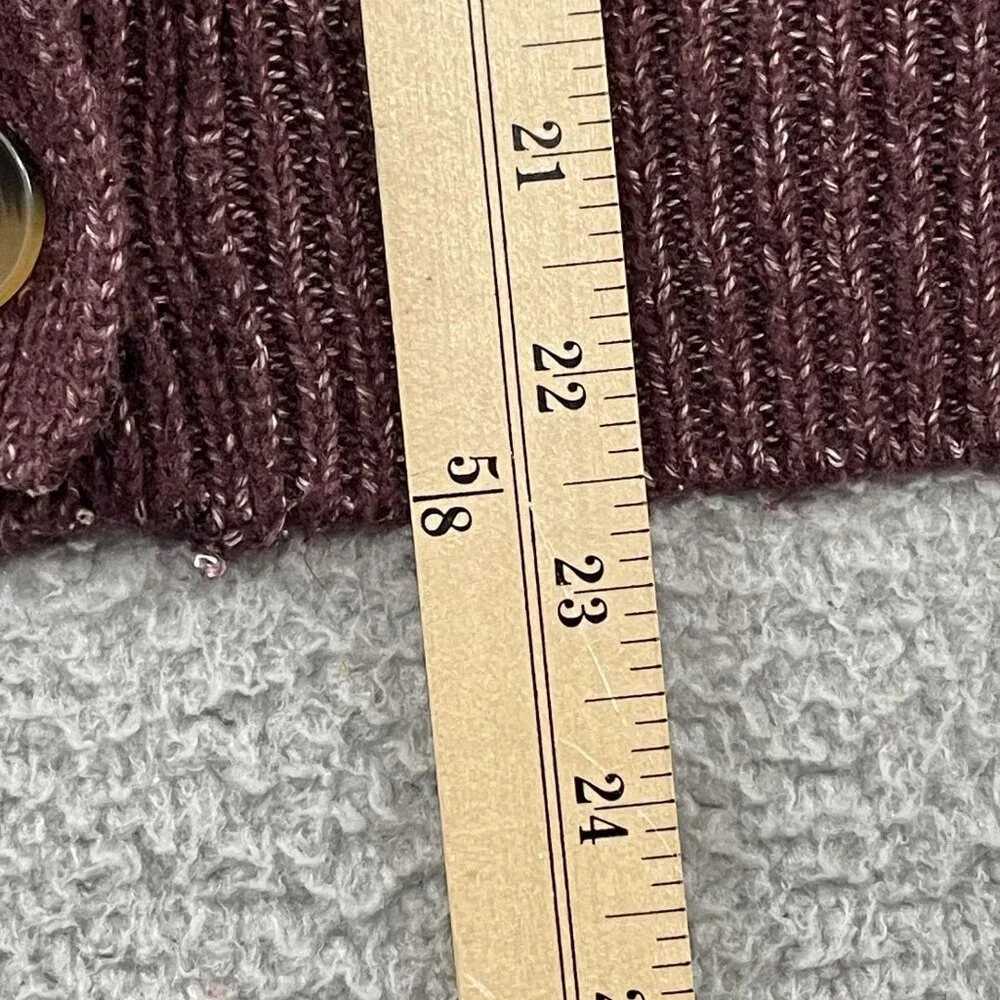 Who What Wear Cardigan Sweater Womens‎ Large Burgundy Cowl Neck